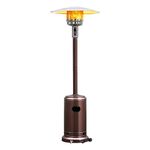 Giantex Patio Heaters for Outdoor Use, 48000 BTU Propane Outdoor Heaters with Wheels, Outdoor Heat Lamp with Trip-over Protection & CSA Certified for Commercial and Household (Bronze)