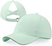 Girls Criss Cross Ponytail Hat Mesh Baseball Cap Kids Quick Dry Ponycap Hats Outdoor Summer Sports Hat Age 7-12