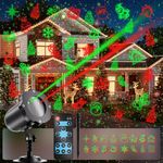 Timrwor Laser Christmas Projector Lights Outdoor, Holiday Projector Laser Light （16 Modes 2 Color） Waterproof Christmas Projector, Suitable for Indoor and Outdoor，Christmas Projector Lights