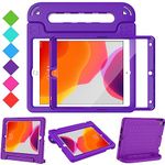 BMOUO iPad 9th/8th/7th Generation Case for Kids,iPad 10.2 Case,Shockproof Convertible Handle Stand Kids Case for New iPad 10.2" 2021/2020/2019 (9th Gen/8th Gen/7th Gen) Latest Model,Purple