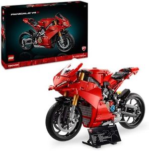 LEGO Technic Ducati Panigale V4 S Motorcycle Model - Building Sets for Adults, Men & Women Aged 18+ - Gifts for Motorbike Fans - 42202