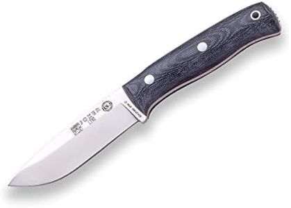 Survival Knife Joker Lynx CM111-F, micarta Canvas Handle, 10,5 cm Blade of Böhler N695, Includes Kydex Sheath with Fire Starter, Tool for Fishing, Hunting, Camping and Hiking