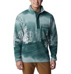 Columbia Men's Helvetia Half Snap Fleece, Night Wave Solar Ski Print, XX-Large