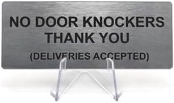 No Door Knockers Silver Acrylic Doo