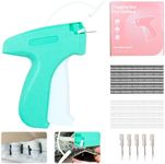 Quick Clothing Fixer Micro Stitch Gun for Clothes Mini Sewing Kit Stitch Sewing Gun Sewings Accessories Gun for Sewing Tagging Clothing Price Label 500 Fasteners & 5 Needles Blue