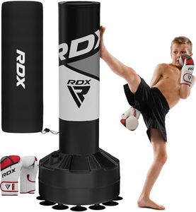 RDX Kids Freestanding Punching Bag with Gloves & Cover - 4FT Junior Pedestal Punch Bag with Stand for Kickboxing Boxing MMA Muay Thai Karate - Heavy Duty Free Standing Bag for Home Gym Fitness Workout