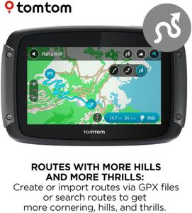 TomTom Rider 500 Motorcycle Sat Nav 4.3" – EU Maps, Wi-Fi, Traffic Alerts