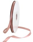 TONIFUL 3/8 in x 100yds Rose Gold Satin Ribbon Thin Solid Fabric Ribbons Roll for Gift Wrapping Invitation Floral Hair Balloons Craft Sewing Party Wedding Popsicles Decoration Valentine's Day Bouquet