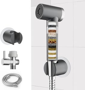 FEELSO Handheld Toilet Bidet Sprayer with Filter, Adjustable Water Pressure Filtered Jet Spray for Toilet with Leak-Proof Bidet Hose for Diaper Sprayer, Feminine Hygiene, Pet Shower & Muslim Shower
