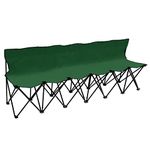 Trademark Innovations Sideline Bench, Aluminum, Dark Green, 6-Seater