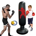Inflatable Kids Punching Bag, inflatable boxing Pedestal Boxing Bags,Speed Boxing Bags,kids punch bag, Heavy Duty Punching Bag Stand for Practicing Karate, Taekwondo, MMA