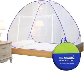Classic Mosquito Net for Single Bed | Foldable Machardani | Polyester Strong 30GSM mesh| PVC Coated Corrosion Resistant Steel Wire - Purple.