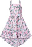 Girls Dress Hi-lo Cute Suspender Pi