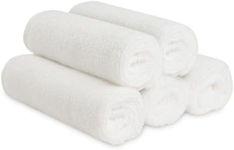 Natemia Organic Baby Washcloths - 10"x10" Baby Washcloths for Newborn, Pack of 6 Soft Organic Cotton Baby Towels, Baby Girl Washcloths, Wash Cloths for Babies, Organic Cotton Washcloths