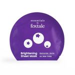 Foxtale Brightening Sheet Mask with Niacinamide and Berries for Bright Skin, Men & Women, 26g