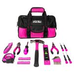 The Original Pink Box PB40TBK 40 Piece Tool Set and Bag, Pink