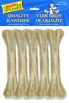 Cattle Ranch Dog Treats Rawhide Pressed Bones Chews All Natural, Supports Dental Health by Reducing Tartar and Plaque Buildup, High in Protein and Low in Fat, Stimulates and Entertains by Satisfying Dog’s Natural Urge to Chew (5 pk, 8.5")