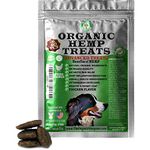 Organic Hemp Dog Treats with Tumeric, Hip & Joint with Glucosamine MSM, Natural Calming Aid, Anxiety Relief, Separation and More, Free-Range, Chicken Flavor, Made in USA, 60 Soft Hemp Chews