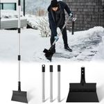 Walensee Flat Shovel,Snow Shovel, Ice Scraper, 54 inch Snow Ice Chopper for Walkway, Ice Removal Tool for Road Outdoor Garden Cleaning Scraper, Weed Remove Tool for Lawn Edging, Driveway Weeding Tool