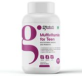 GLIMLACH Multivitamins For Teenagers, 50 Multivitamin Tablets, with Zinc, Vitamin C, Vitamin D3, Multiminerals and Ginseng Extract, Enhances Energy, Stamina & Immunity