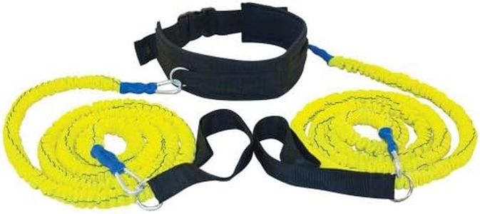Power Systems The Power Builder Waist Belt and Two 8-Foot Resistance Tubes For Agility and Speed Training, Yellow Black (10226)