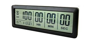 Digital 999 days countdown timer-display time for Retirement exam wedding lab kitchen meeting(2 batteries included)/black