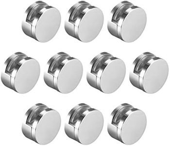 uxcell Mirror Clips Zinc Alloy Glass Clips Clamps Holder Round Shape for 5mm Thick Mirror 10pcs