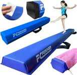 FC FUNCHEER Foldable Gymnastics Beam for Kids,6FT/9FT Floor Balance Beam,Non-Slip Base,Faux Suede Cover with Carrying Bag and Handles