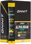 ONNIT Alpha Brain Instant - Pineapple Punch Flavor - Nootropic Brain Booster Memory Supplement - Brain Support for Focus, Energy & Clarity - Alpha GPC Choline, Cats Claw, L-Theanine, Bacopa - 30ct