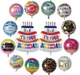 50 Pieces Happy Birthday Foil Ballo