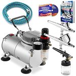 PointZero Airbrush Premium Dual Action Airbrush Kit with 3 Guns