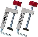 Milescraft 4009 Fence Clamps - 2 pack Universal Clamps with 3/8" Rod for Table Saws, Mitre Saws, Router Tables and Clamping Squares