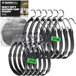 Rhino USA Rubber Bungee Cords Heavy Duty Outdoor with Adjustable Hooks (12-Pack) Assorted Weatherproof Straps with S Hooks for Tarps, Cargo, Motorcycle, Truck and More (185lbs Load Capacity)