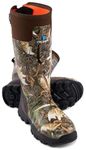 Trudave Hunting Boots for Men, Waterproof Rubber Boots with and Steel Shank, 5mm Neoprene Camo Insulated Outdoor Hunting Boots (Size 5-14), Reed Grass, 9