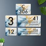 Futura (Resin Art) - Contemporary House Number/Name Sign