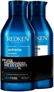 Redken Set XL per la cura dei capelli fragili e danneggiati, anti rottura dei capelli, con rete proteica Interlock, shampoo Extreme 500 ml e balsamo da 500 ml