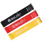 Boldfit Resistance Bands Mini Loop Set (Pack of 3) Hip Band Toning Exercise Band for Gym Booty Belt Latex Band Thera Band Theraband for Fitness, Multicolor