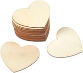 Juvale Wood Heart Cutouts for Valentine's Crafts, Wedding Decorations (3.1 x 3.5 in, 24 Pack)