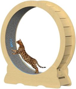 Roue d'exercice pour Chat, 110cm Tapis De Course pour Chat en Bois, Tapis Roulant pour Chat, Super Silencieuse, Jouets d'intérieur pour Chat