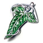 The Noble Collection The Lord of the Rings Elven Leaf Brooch - 2.8in (7cm) Sterling Silver Enamelled Brooch - Officially Licensed Film Set Movie Props Jewellery Gifts