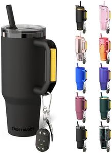 Frost Buddy Thicc Buddy - 40 oz Stainless Steel Vacuum Insulated Tumbler with Lid and Straw for Water - Travel Mug Cupholder Friendly - Gifts for Women Men Him Her (Dark Night)