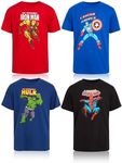 Marvel Spider-Man Boys Graphic Tees - 4 Pack Spider-Verse Comic Spidey and Friends Graphic T Shirts for Toddler & Little Boy, Size 2T, Marvel Multi Hero