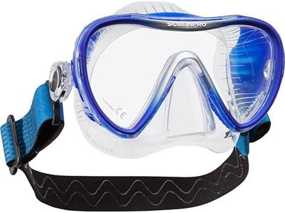 SCUBAPRO Synergy 2 Trufit Diving Mask with Comfort Strap, Clear/Blue, Silver