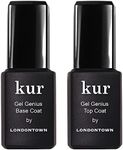 LONDONTOWN kur Gel Genius Gel-Like Set, Top Coat & Base Coat Set For Long Lasting Manicure
