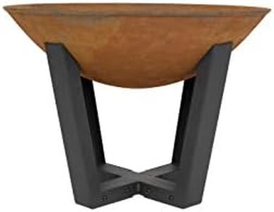 La Hacienda 58529 Icarus Small Oxidised Firepit, Natural Rusted and Black, 41.0 cm*56.0 cm*32.0 cm
