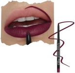 Runway Rogue Designer Liner Lip Pencil, Matte Rich Burgundy-Blackberry Lip Liner Pencil and Lip Liner Sharpener, ‘Throwback’