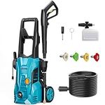 GREENER Electric Pressure Washer 4200 PSI High Pressure Washer Electric With 50ft Outlet Hose & 4 Quick Nozzles, 2.4GPM Power Washer Electric Powered with Soap Cannon for Car, Driveway, Patio Cleaning