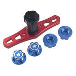 ShareGoo RC 17mm Hex Wheel Nuts Adapter Dustproof Mount with 17mm Wheel Hex Wrench Tool Compatible with Traxxas X-Maxx Summit E-Revo E-Maxx 1/8 RC Monster Buggy Car