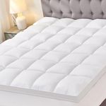 SLIMELODY Mattress Topper Queen Pillow Top Extra Thick Mattress Pad with 8-21 Inch Deep Pocket, 900GSM Soft Breathable & Plush Down Alternative Overfilled Mattress Cover Protector, 60 x 80 Inch