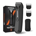 Maxgroom ManScape Body Hair Trimmer Men, Electric Razor for Pubic Hair, Ball Shaver with Stored Case, IPX7 Waterproof Body Groomer for Private Parts (Black)